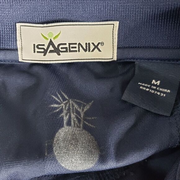 ISAGENIX Navy Polo Medium - Picture 4 of 4